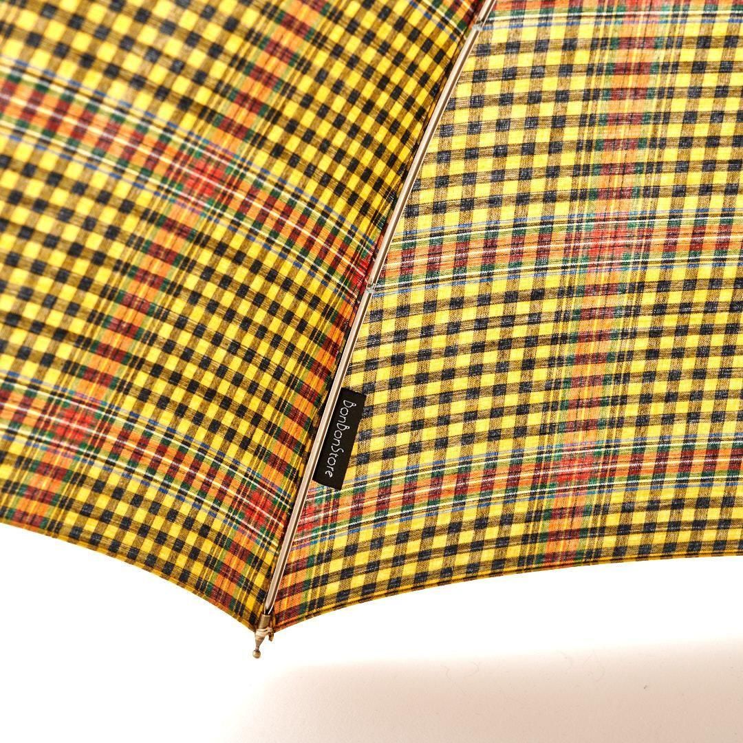 インドマドラスチェック日傘（イエローチェック） - BonBonStore