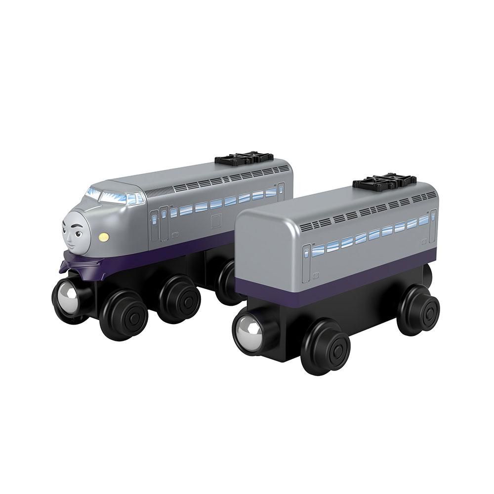 新品廃盤木製トーマス冬の燃料給油