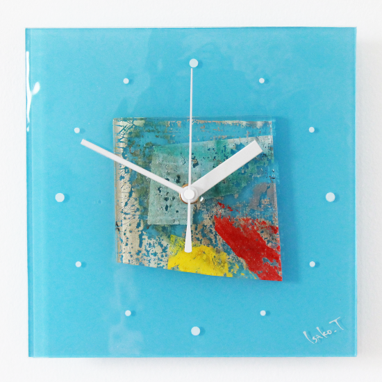 芸術作品　ガラス工芸作家デザイン　壁掛けガラスアート 芸術作品 ガラス工芸作家デザイン 壁掛けガラスアート 吹き