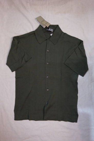 『JOHN SMEDLEY』(ジョン・スメドレー）日本別注　コットン　半袖ニットシャツ イギリス製 - インポートグッズ　ファースト
