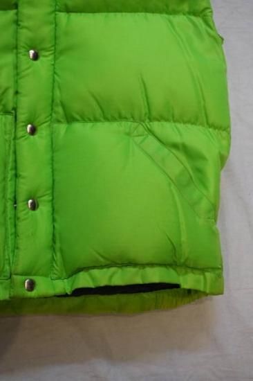 crescent down works ダウンベスト グリーン×タン Crescent Down Works クレセントダウンワークス CRESCENT DOWN