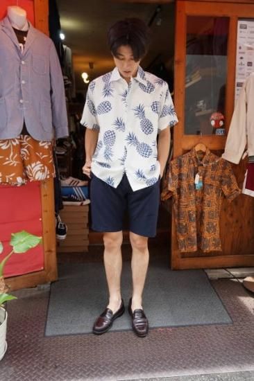 Kona Bay Hawaii』(コナベイハワイ ) アロハシャツ(パイナップル WHITE 