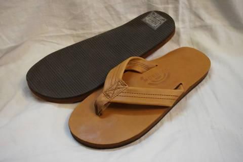 本店限定品！ブラウン　カリフォルニア　アメリカ製　レインボーサンダル　L スタンダード カリフォルニア限定のレザーサンダル、ブラウン