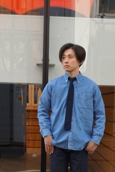 Baggy バギー 長袖 ウォッシュド デニム ボタンダウンシャツ 日本製 インポートグッズ ファースト Baggy バギー 長袖 ウォッシュド デニム ボタンダウンシャツ 日本製 インポートグッズ ファースト