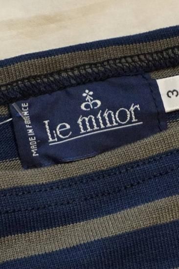 ルミノア バスク シャツ バック back v ボーダー ネイビー 紺色 完売 Le Minor - ルミノア バスク シャツ ボーダー バック back v 赤 完売