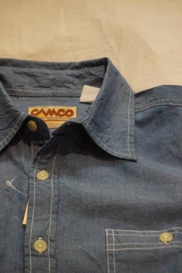 CAMCO(カムコ) 半袖 シャンブレーシャツ 半袖ワークシャツ CAMCO(カムコ) 半袖 シャンブレーシャツ 半袖ワークシャツ