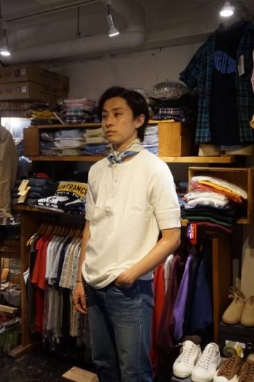 【未使用品新品】Vincenzo Miozza ネイビーリネン×コットンスカーフ Vincenzo Miozza: コットン/リネン パネル スカーフ｜ SHIPS