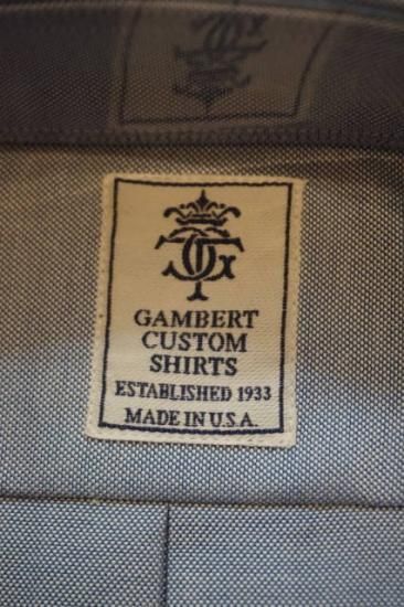 USA製 GAMBERT CUSTOM SHIRTS オックスフォードシャツ GAMBERT CUSTOM SHIRT〉老舗が作るオーセンティックなシャツ