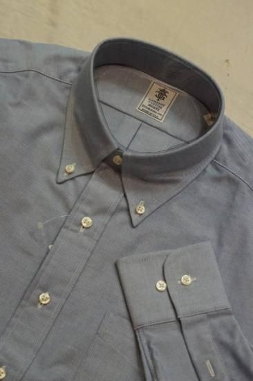 『GAMBERT CUSTOM SHIRTS』（ギャンバード カスタム シャツ）長袖 オックスフォード　 ボタンダウンシャツ　アメリカ製　（ブルー）  - インポートグッズ　ファースト