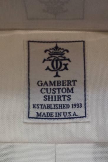 GAMBERT CUSTOM SHIRTS』（ギャンバード カスタム シャツ）長袖