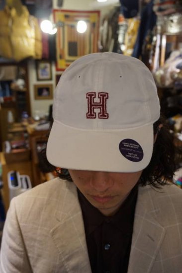 『SMATHERS & BRANSON』　(スマザーズ＆ブランソン)　ハンドメイド ニードル ポイント　　カレッジキャップ /  ＊HARVARD(WHITE) - インポートグッズ　ファースト