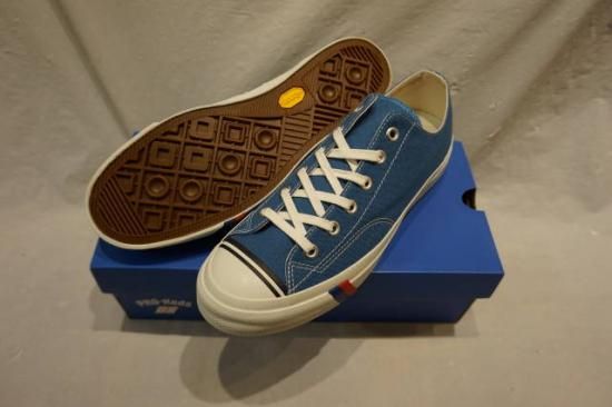 ２客　ブルーフルーテッド スニーカー プロケッツ PRO-Keds ロイヤルアメリカロー ブルー