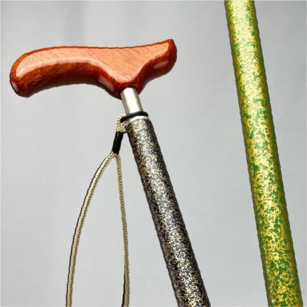 伸縮式の杖】和彩 春夏秋冬 日本製 おしゃれな杖 グリーン ネイビー