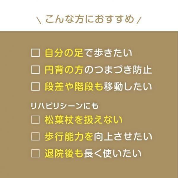 しっかり2本杖【業界初の歩行サポートSG規格】二本杖歩行に