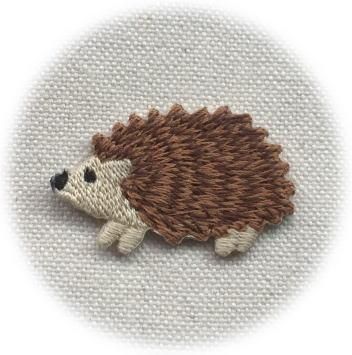 プックリ！ハリネズミ　フェルト名札　ワッペン プックリ！ハリネズミ フェルト名札 ワッペン プックリハリネズミ