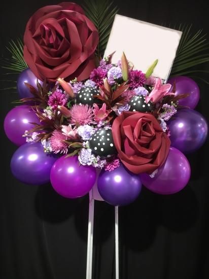 商品id 5526 バルーンスタンド 紫系 1段 Clover Flower Online