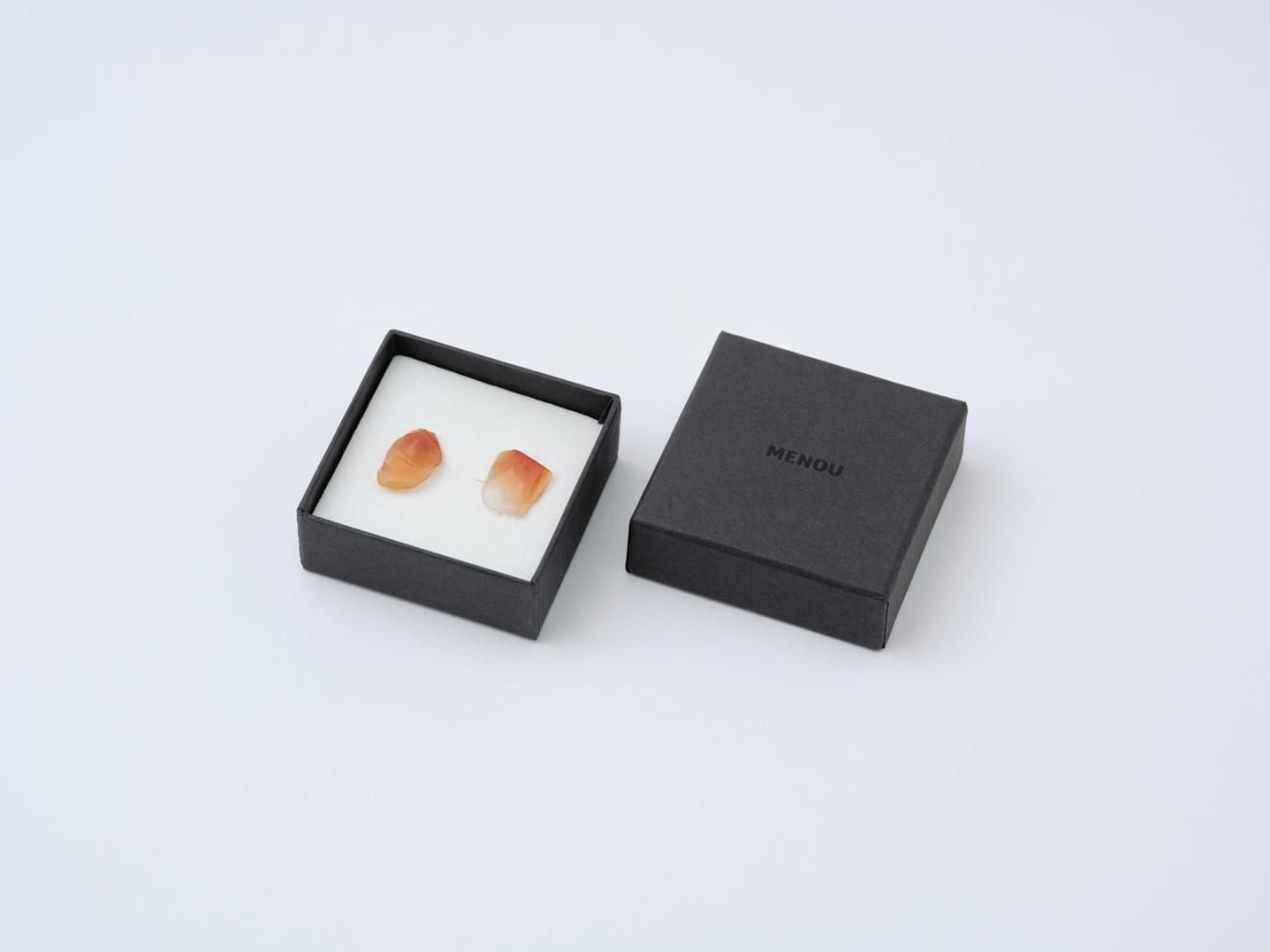 未使用＿Kakikomi earrings / 若狭めのう細工（ピアス） Kakikomi earrings / 若狭めのう細工（ピアス/イヤリング