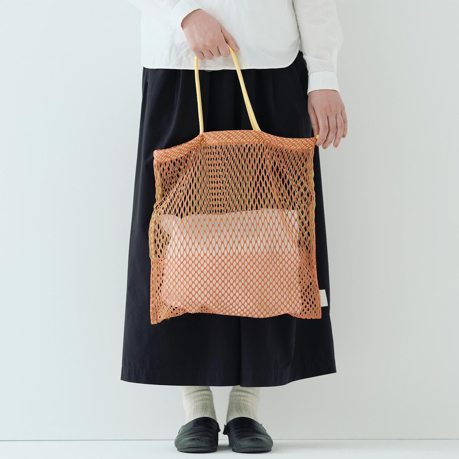 ツハル新品未使用桜色コートとレースかばんセット twotone bag | カラーネットバッグ - SAVA!STORE