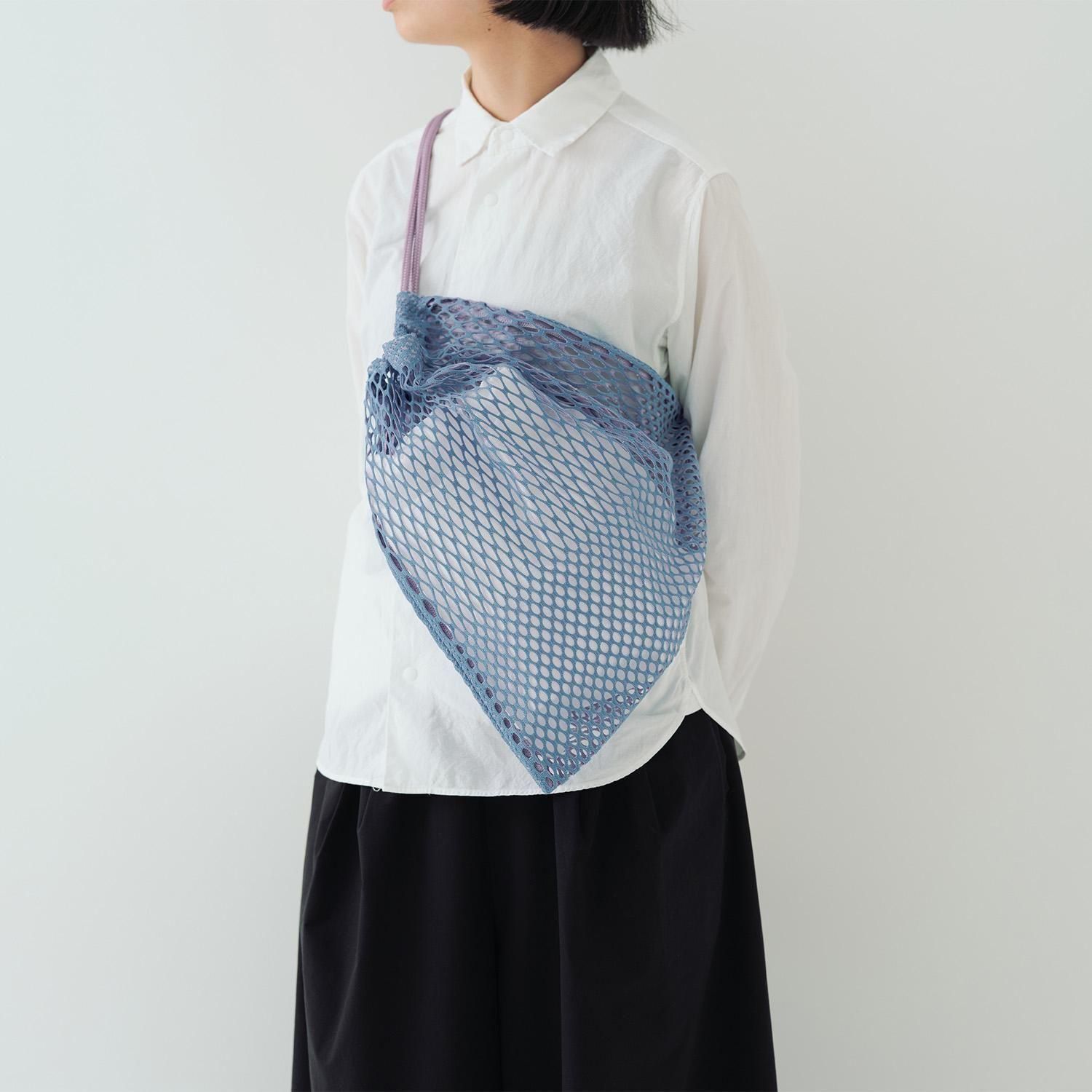 レーヨン素材のハンドメイドバック twotone bag | カラーネットバッグ - SAVA!STORE