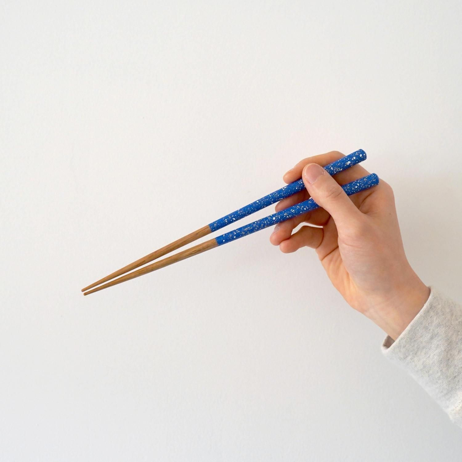 箸 箸 チタン製 23cm 軽量 頑丈 角箸 菜箸 長い 太い 純チタン 1膳 滑り