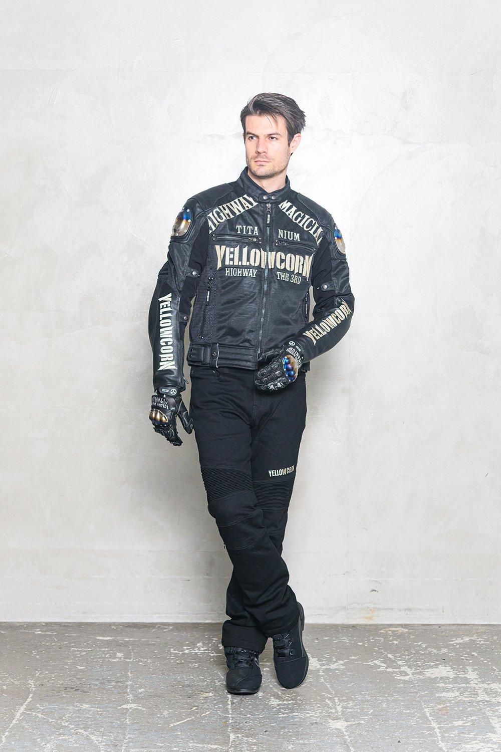 YB-4109 MESH JACKET 【BLACK/IVORY】 - YELLOW CORN Official