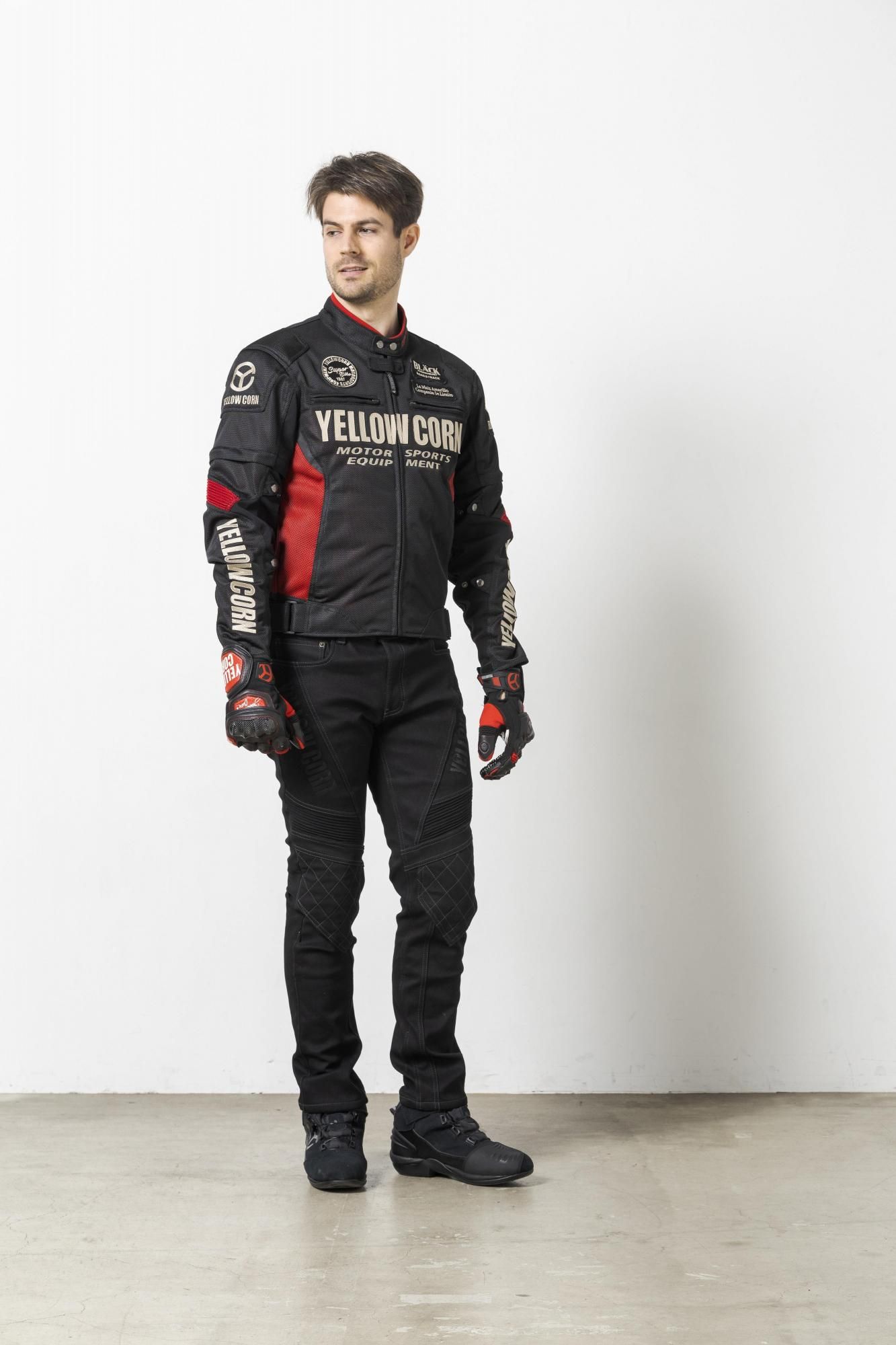 YB-5102 MESH JACKET 【BLACK/RED】 - YELLOW CORN Official web shop
