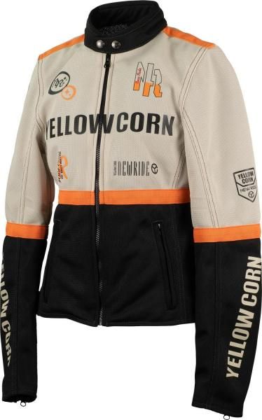 YELLOW CORN Sサイズ レディースジャケット　肩肘背プロテクター付き YELLOW CORN Sサイズ レディースジャケット 肩肘背プロテクター