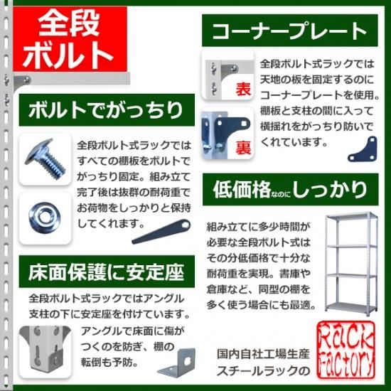 スチールラック 幅60×奥行45×高さ240cm 7段 耐荷重70kg/段 業務用 軽量