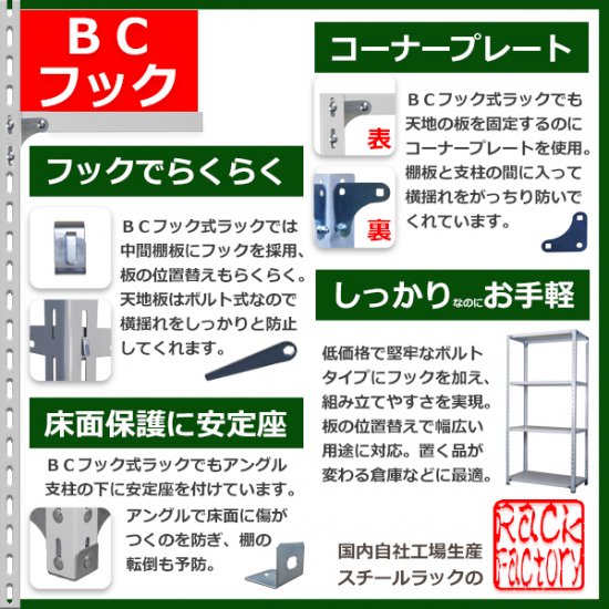 スチールラック 幅180×奥行60×高さ240cm 6段 耐荷重70kg/段 業務用