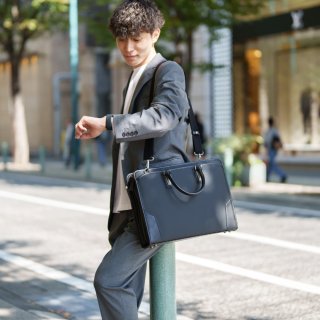 HLSS Briefcase Leather Handle【豊岡鞄】