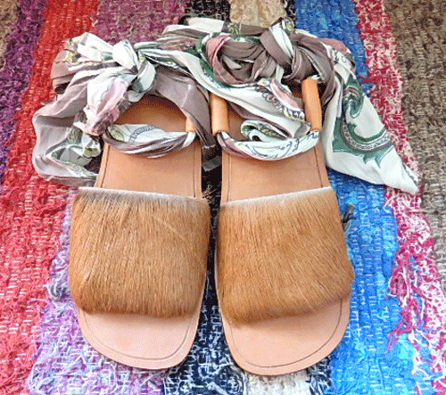 Fluff fest outlet patent sandal