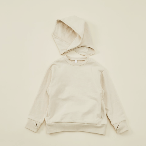 【MOUN TEN】separate hoodie(125〜140）ecru 2021AW
