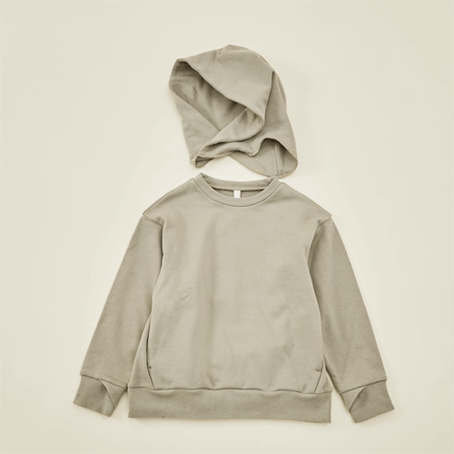 【MOUN TEN】separate hoodie(125〜140）greige　2021AW