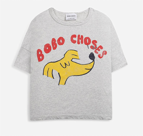 <img class='new_mark_img1' src='https://img.shop-pro.jp/img/new/icons11.gif' style='border:none;display:inline;margin:0px;padding:0px;width:auto;' />【BOBO CHOSES】Sniffy Dog short sleeve Tシャツ(98〜122）　2022SS