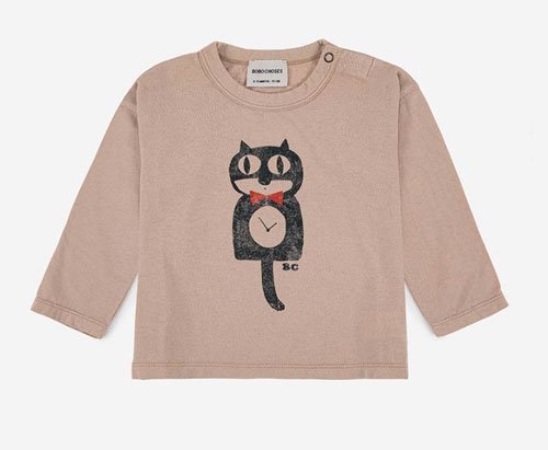 <img class='new_mark_img1' src='https://img.shop-pro.jp/img/new/icons20.gif' style='border:none;display:inline;margin:0px;padding:0px;width:auto;' />30%OFF【BOBO CHOSES】Cat　O'clock long sleeve Tシャツ　2022AW