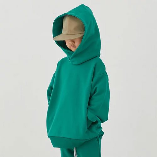 【MOUNTEN】organic aweat hoodie（110〜140）green  2022AW