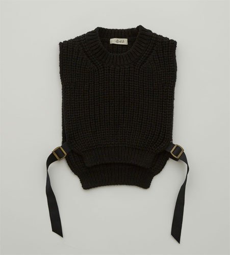 【eLfinFolk】Bulky knit Vest(M)black 2023AW