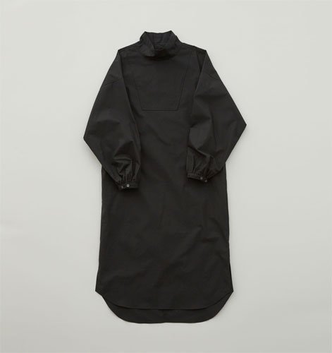 【eLfinFolk】Cotton typewriter Dress shirts(S〜M）black  2023AW