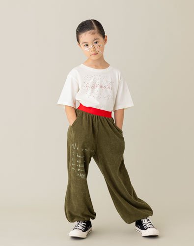 <img class='new_mark_img1' src='https://img.shop-pro.jp/img/new/icons13.gif' style='border:none;display:inline;margin:0px;padding:0px;width:auto;' />【folk made】embroidery　pile pants(F)khaki 2024SS