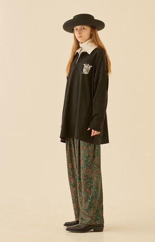 <img class='new_mark_img1' src='https://img.shop-pro.jp/img/new/icons13.gif' style='border:none;display:inline;margin:0px;padding:0px;width:auto;' />eLfinFolk Magic Spell print Vintege Satin Pants  (SM) green   2024AW