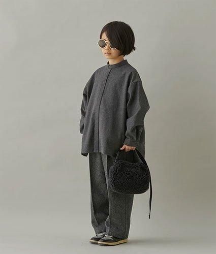 【卒入学式】MOUN TEN. ベージュシャツ　ブラックパンツ　セット売り140 卒入学式】MOUN TEN. ベージュシャツ ブラックパンツ セット売り140