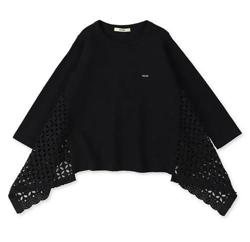 <img class='new_mark_img1' src='https://img.shop-pro.jp/img/new/icons14.gif' style='border:none;display:inline;margin:0px;padding:0px;width:auto;' />【FITH】 天竺×レース Tシャツ (1~2)黒 2025AW