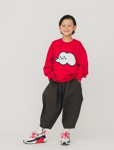 <img class='new_mark_img1' src='https://img.shop-pro.jp/img/new/icons14.gif' style='border:none;display:inline;margin:0px;padding:0px;width:auto;' />【nunuforme】 inuinuロゴプリントSweatshirt(85~125)Red 2025AW