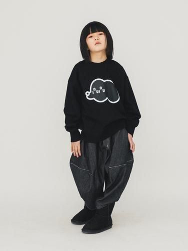 <img class='new_mark_img1' src='https://img.shop-pro.jp/img/new/icons14.gif' style='border:none;display:inline;margin:0px;padding:0px;width:auto;' />【nunuforme】 inuinuロゴプリントSweatshirt(1~2)Black 2025AW