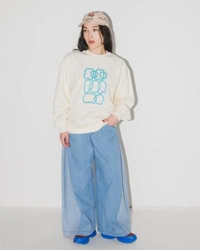 <img class='new_mark_img1' src='https://img.shop-pro.jp/img/new/icons14.gif' style='border:none;display:inline;margin:0px;padding:0px;width:auto;' />【nunuforme】 ワイドデニムパンツ (1~2)Bleach  2025AW