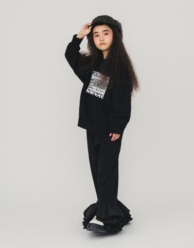 <img class='new_mark_img1' src='https://img.shop-pro.jp/img/new/icons14.gif' style='border:none;display:inline;margin:0px;padding:0px;width:auto;' />【nunuforme】 フリルリブパンツ (1~2)Black 2025AW