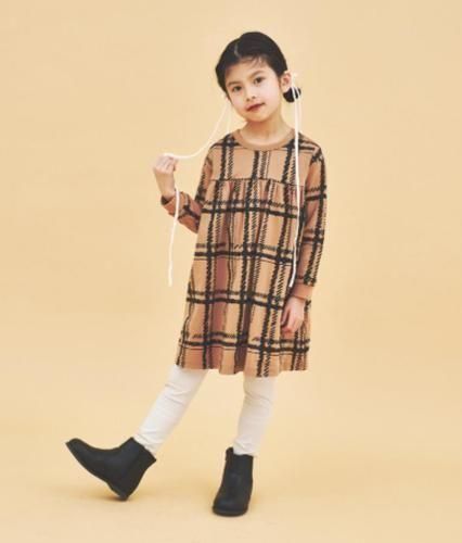 <img class='new_mark_img1' src='https://img.shop-pro.jp/img/new/icons14.gif' style='border:none;display:inline;margin:0px;padding:0px;width:auto;' />【MAAROOK】 チェックPTスムースワンピース (90~130) 2025AW