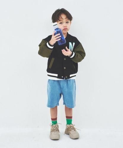 <img class='new_mark_img1' src='https://img.shop-pro.jp/img/new/icons14.gif' style='border:none;display:inline;margin:0px;padding:0px;width:auto;' />【MAAROOK】 ダンボールニットスタジャン (100~130)クロ 2025AW