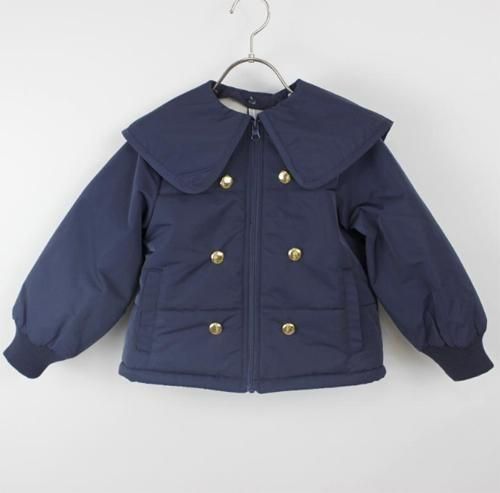 <img class='new_mark_img1' src='https://img.shop-pro.jp/img/new/icons14.gif' style='border:none;display:inline;margin:0px;padding:0px;width:auto;' />【MAAROOK】 ポリエステルツイルセーラー2WAY中綿ジャケット (90〜130)コン系 2025AW