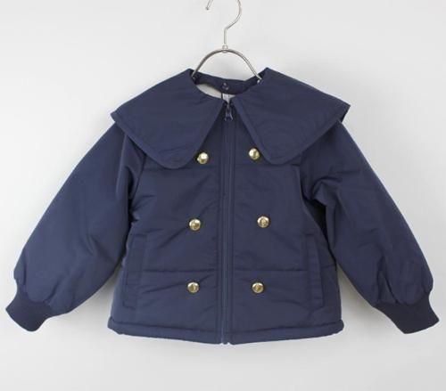 <img class='new_mark_img1' src='https://img.shop-pro.jp/img/new/icons14.gif' style='border:none;display:inline;margin:0px;padding:0px;width:auto;' />【MAAROOK】 ポリエステルツイルセーラー2WAY中綿ジャケット (140~160)コン系 2025AW